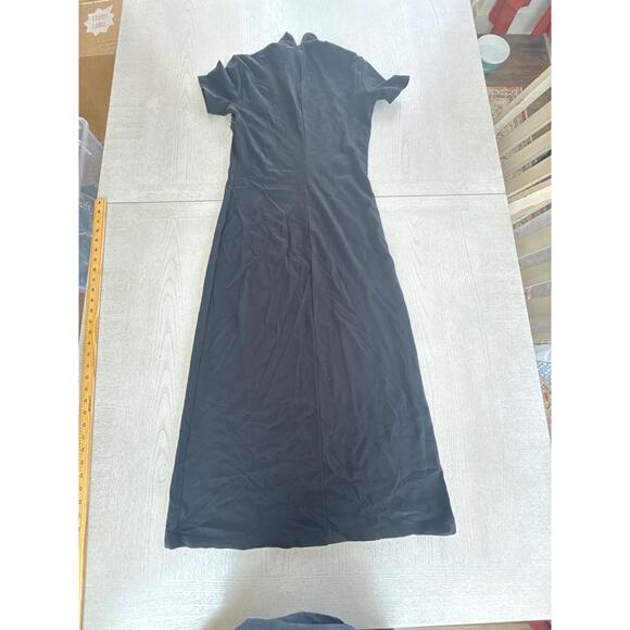 Club Monaco Long LBD Black Dress Turtleneck Basiccore Basics (M) - Picture 5 of 5